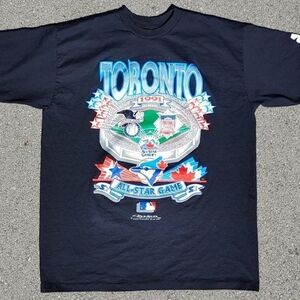Vtg 1991 MLB Toronto Blue Jays All-Star Game Starter T-Shirt Made in Canada XL